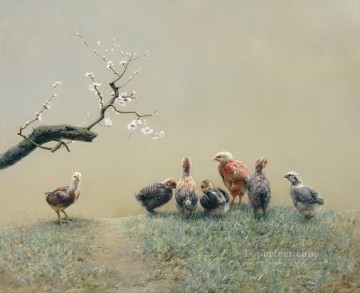 Animal Painting - pollo de durazno 2
